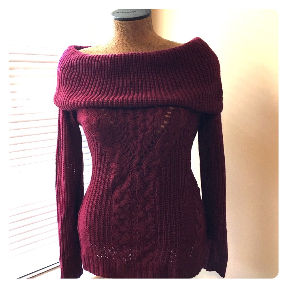 Maurice’s Cable Knit Off the Shoulder Sweater